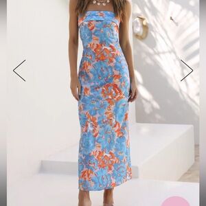 New hello molly highway to heaven blue maxi dress medium